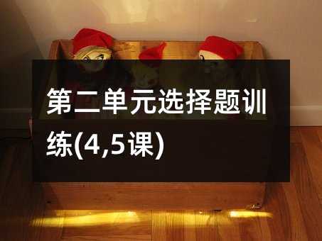 第二单元选择题训练(4,5课)