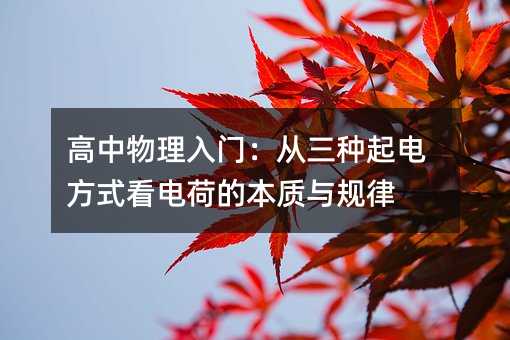 高中物理入门:从三种起电方式看电荷的本质与规律
