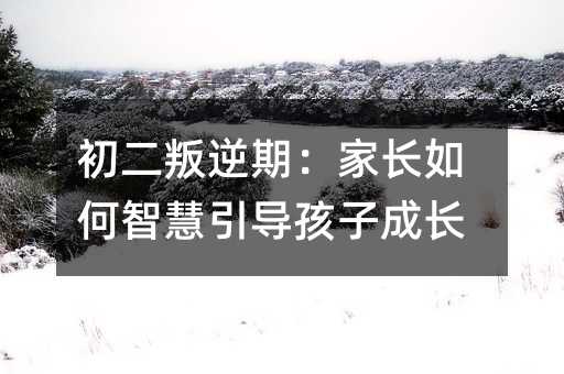 初二叛逆期:家长如何智慧引导孩子成长