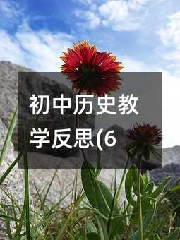 初中历史教学反思(6)