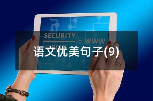 语文优美句子(9)