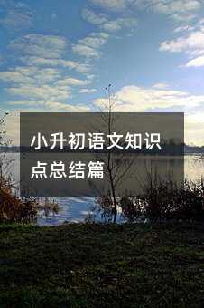 С��������֪ʶ���ܽ�ƪ